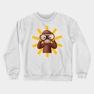 Curious George Yellow Retro Crewneck Sweatshirt